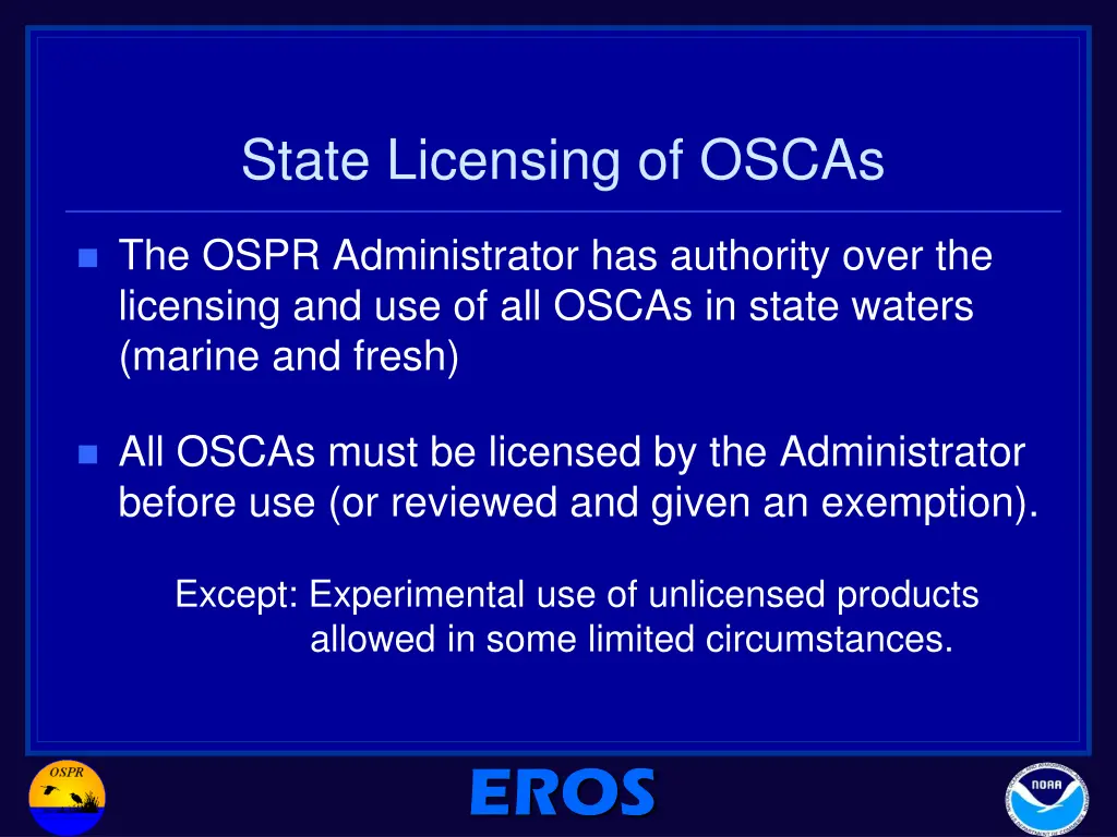 state licensing of oscas