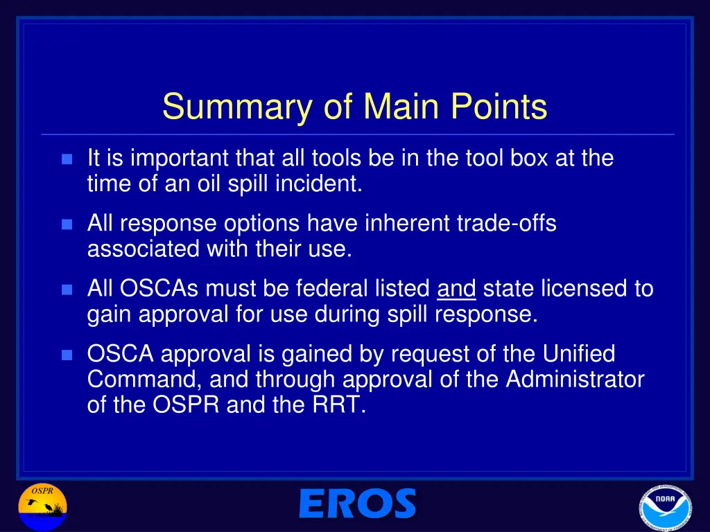 summary of main points