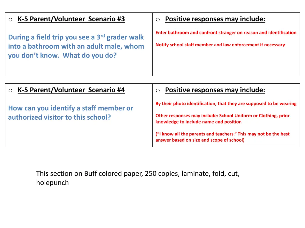 o k 5 parent volunteer scenario 3
