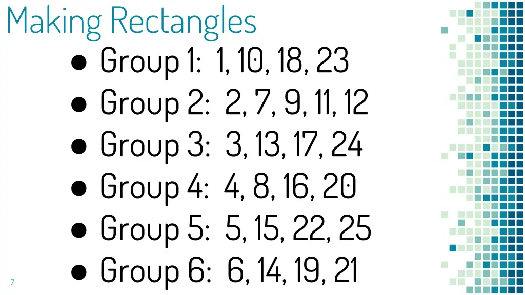 making rectangles group 1 1 10 18 23 group