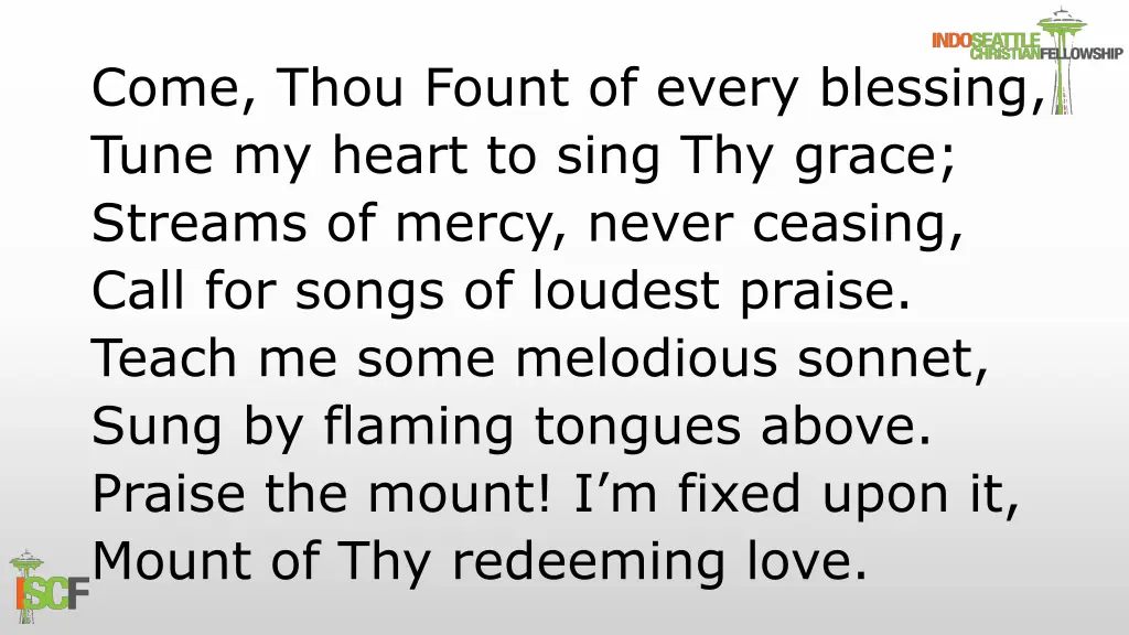come thou fount of every blessing tune my heart