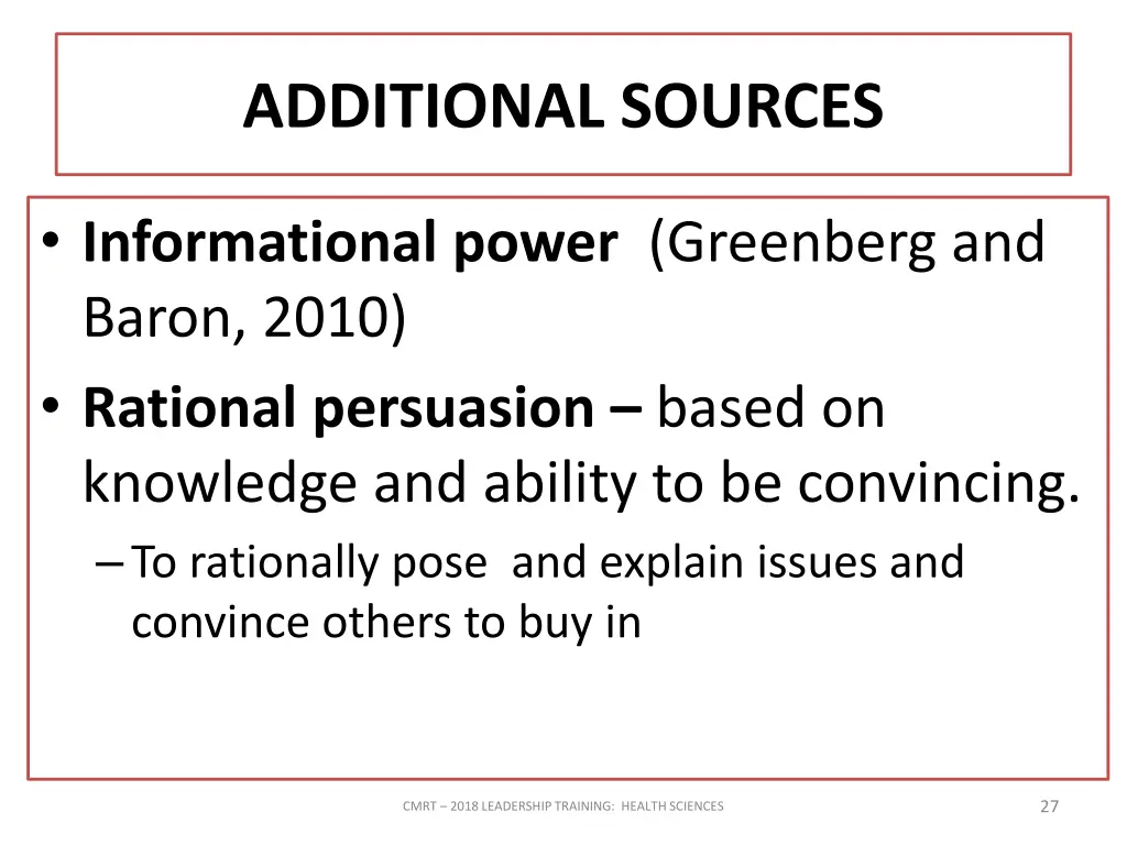 additional sources