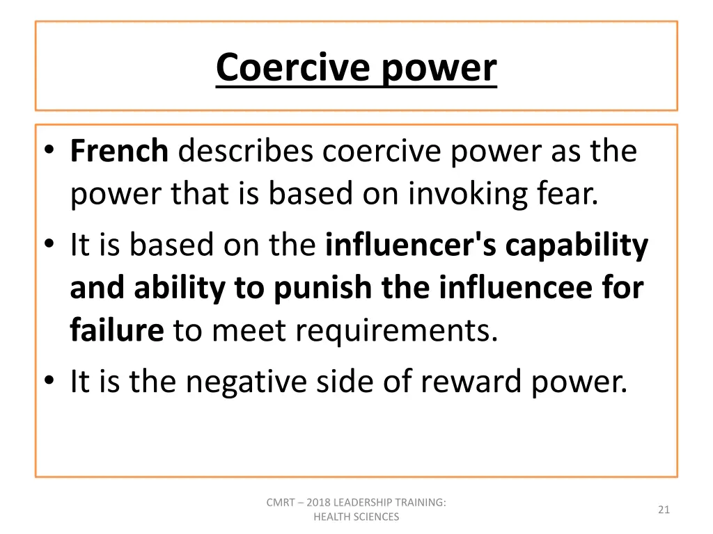 coercive power
