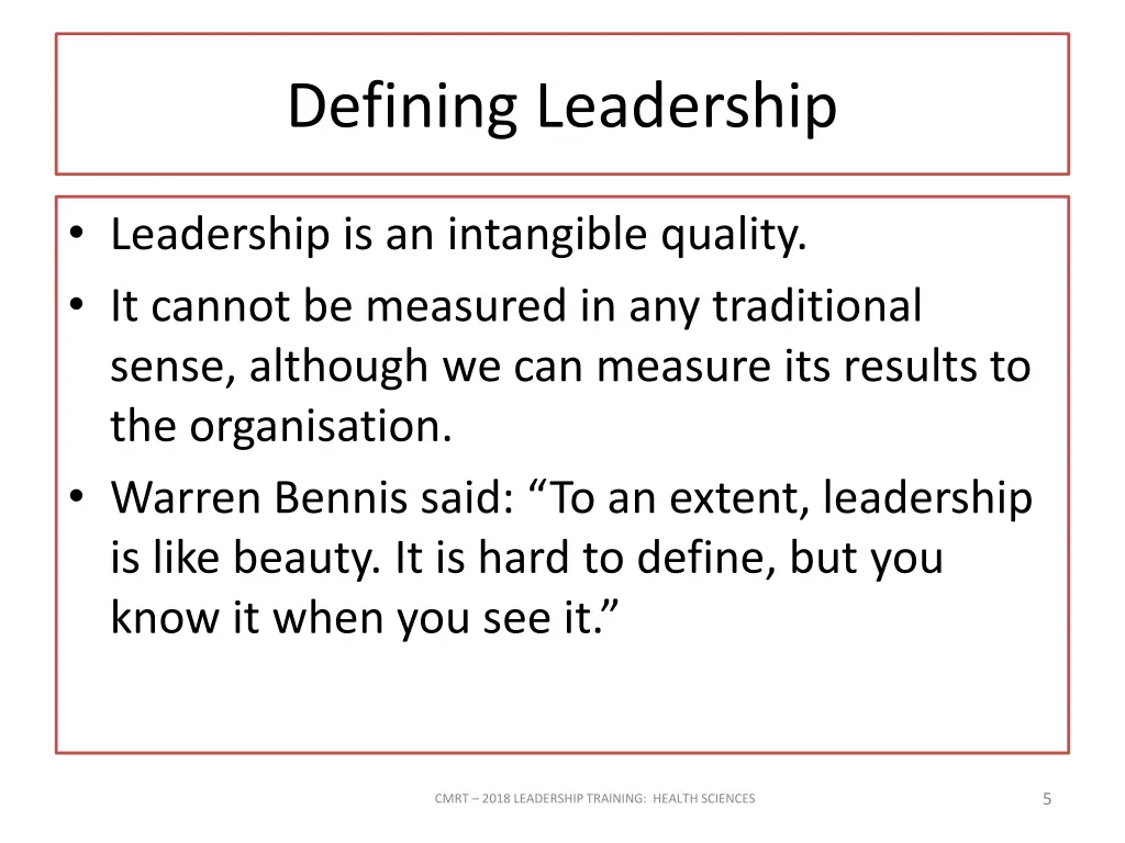 defining leadership
