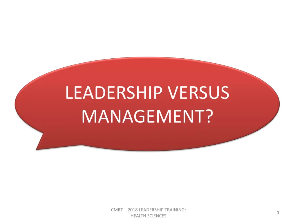 leadership versus management