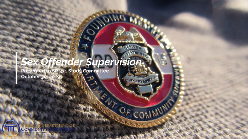 sex offender supervision presented