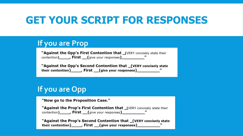 get your script for responses