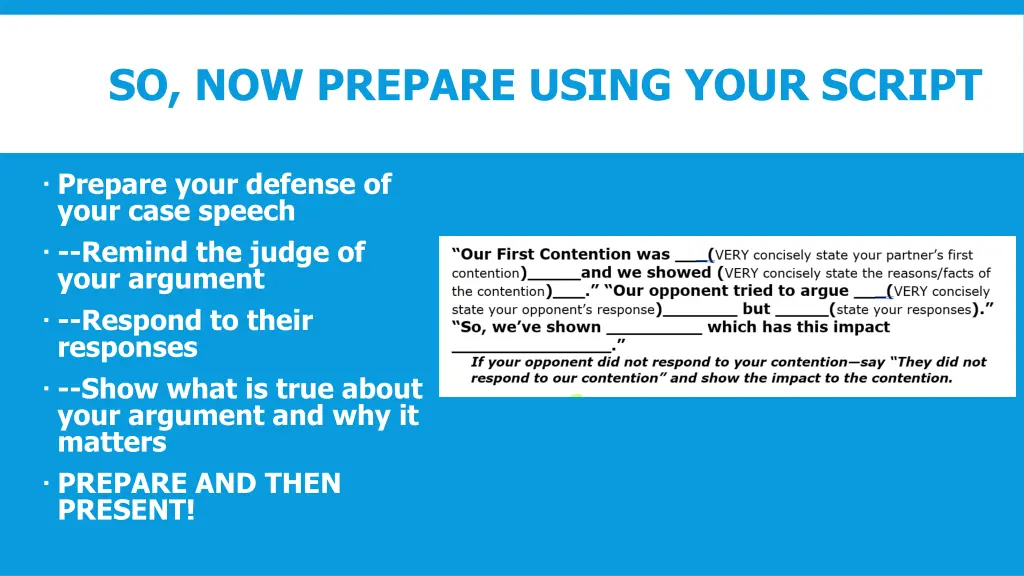 so now prepare using your script 1