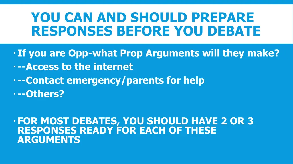 you can and should prepare responses before
