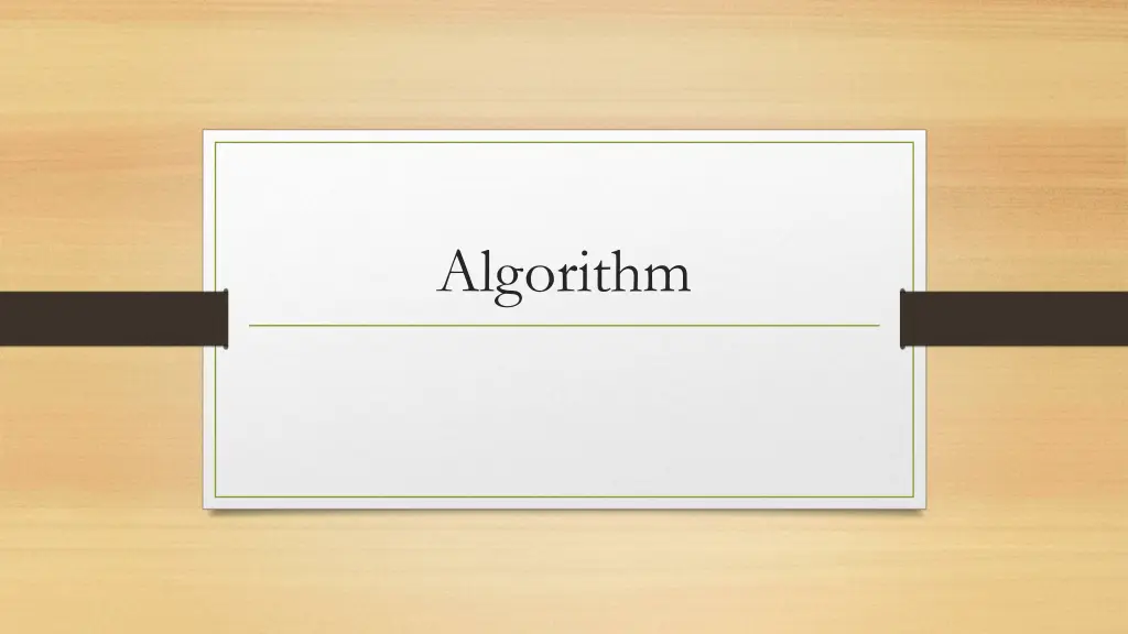 algorithm