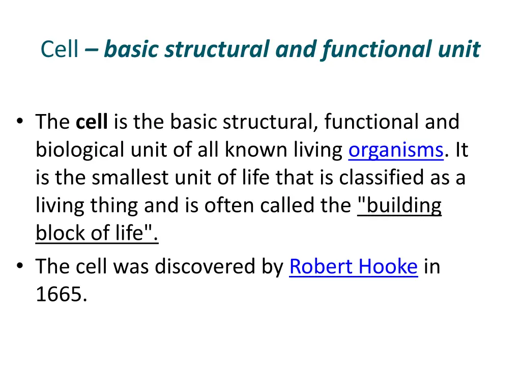 cell basic structural and functional unit