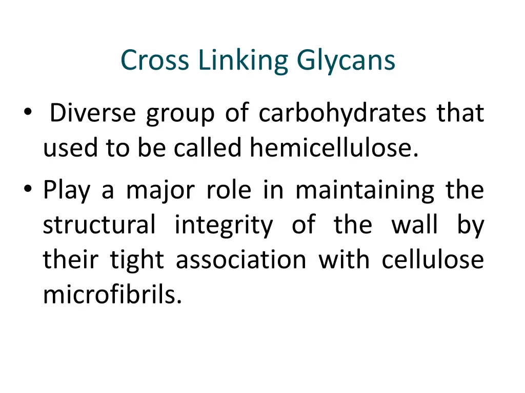 cross linking glycans