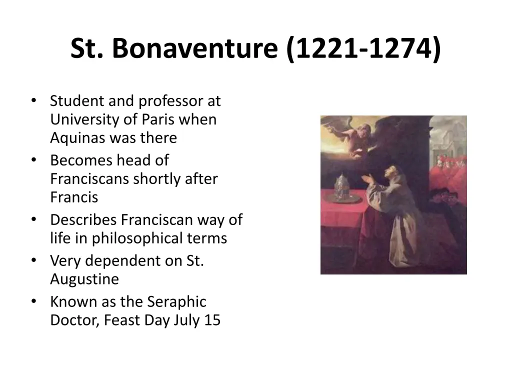 st bonaventure 1221 1274