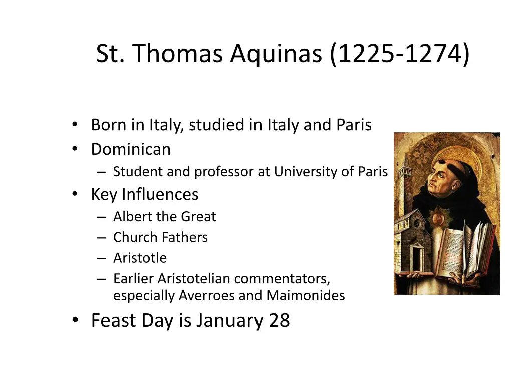st thomas aquinas 1225 1274