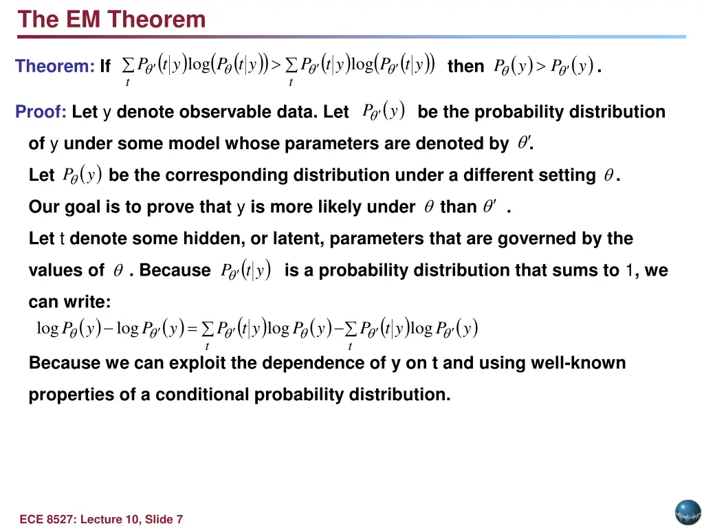 the em theorem