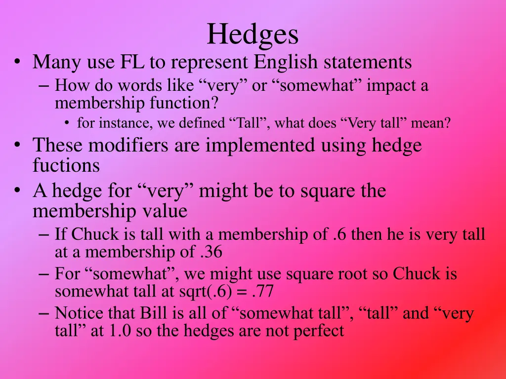 hedges