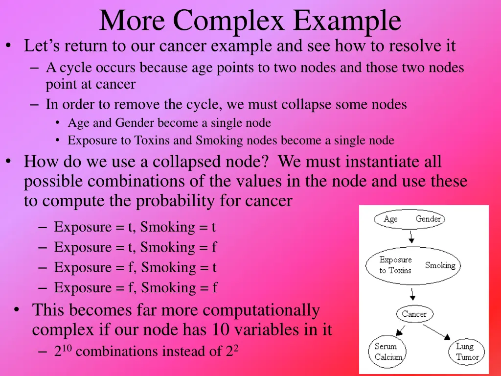 more complex example let s return to our cancer
