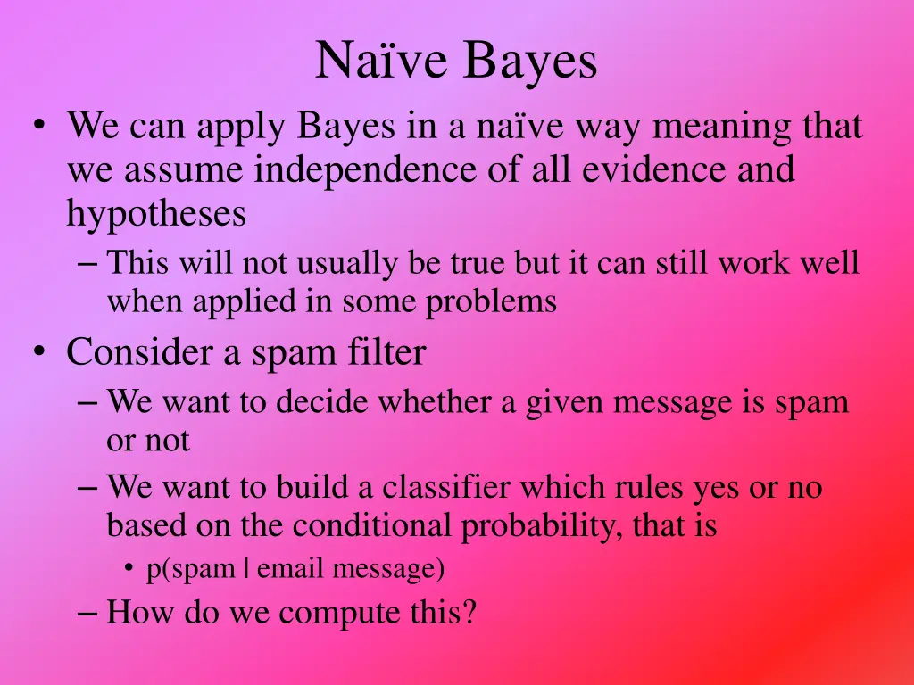 na ve bayes