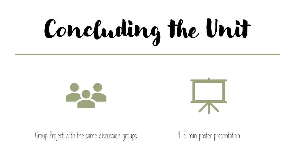 concluding the unit