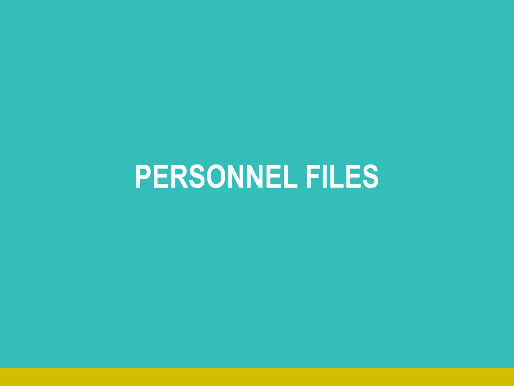 personnel files