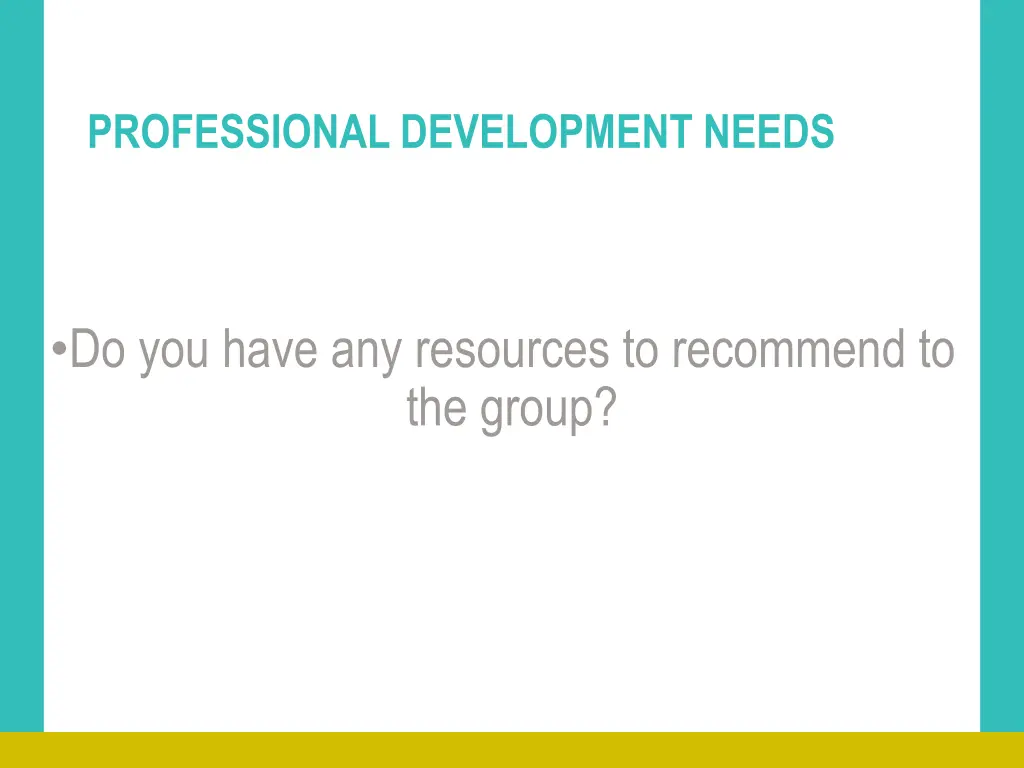 professional development needs 1