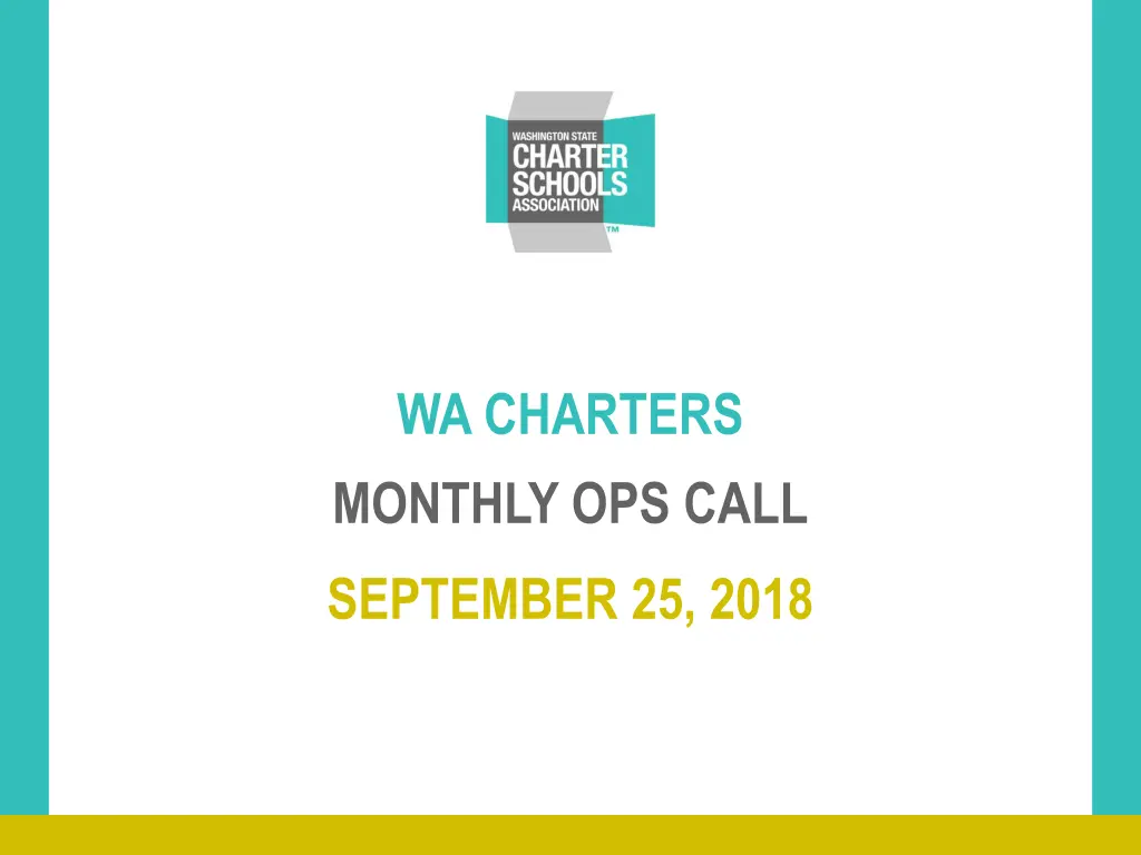 wa charters monthly ops call