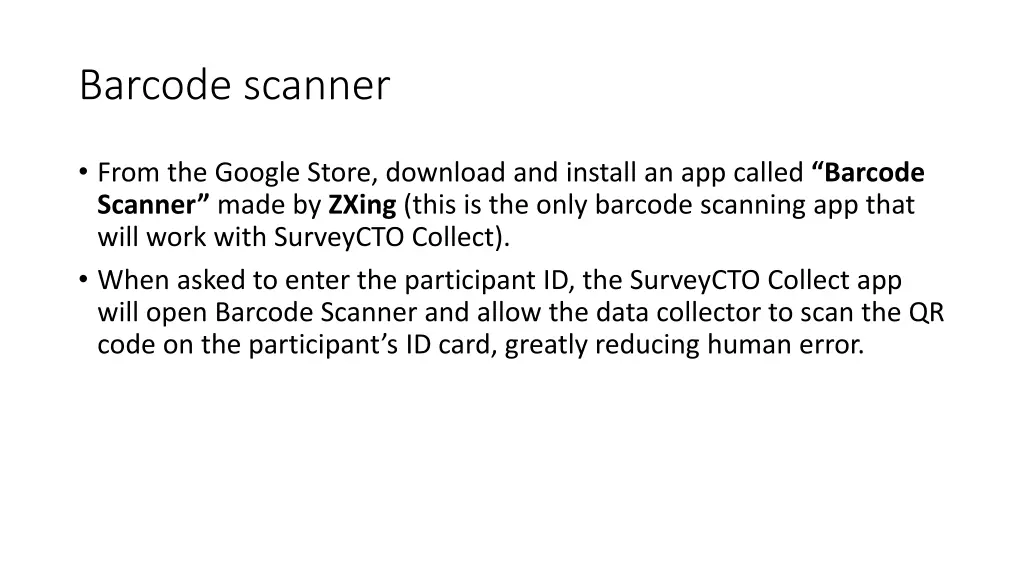 barcode scanner