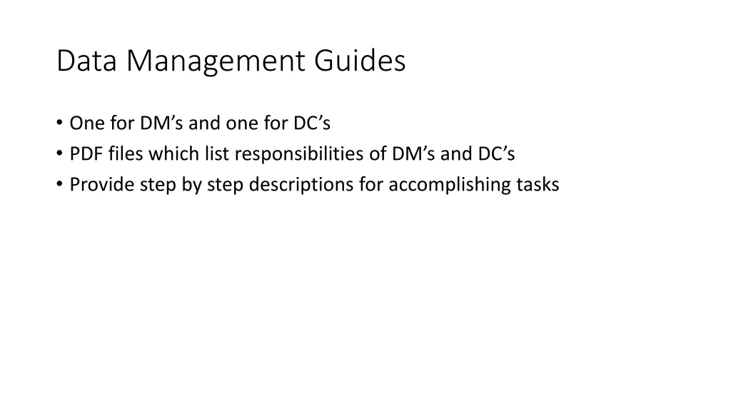 data management guides