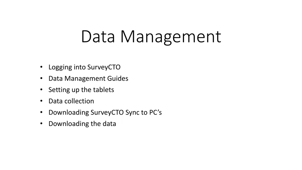 data management