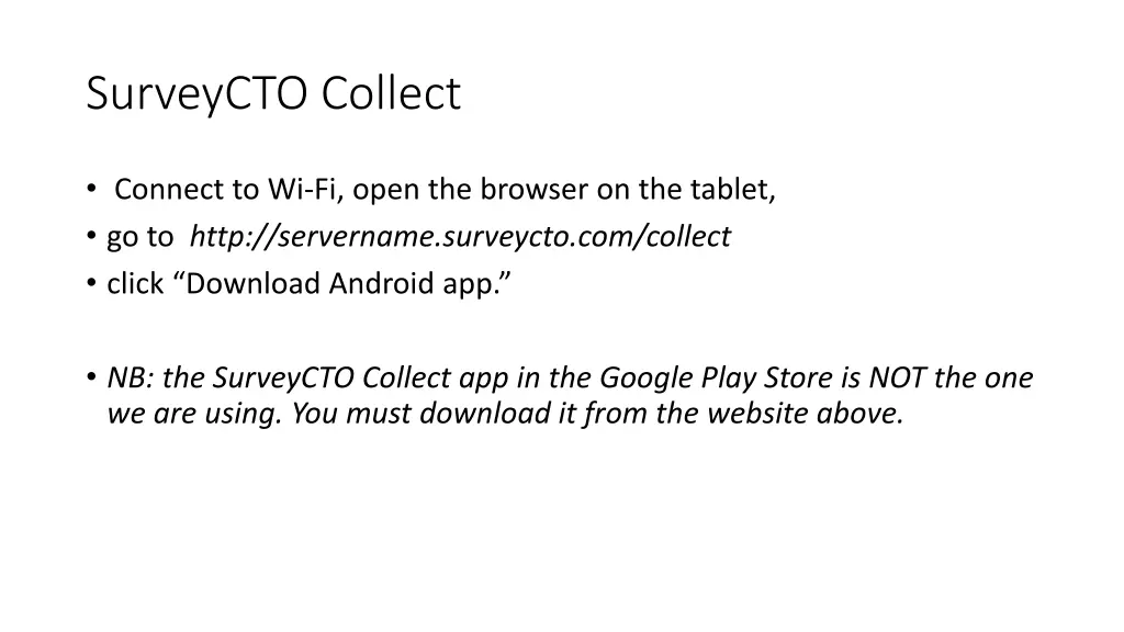 surveycto collect