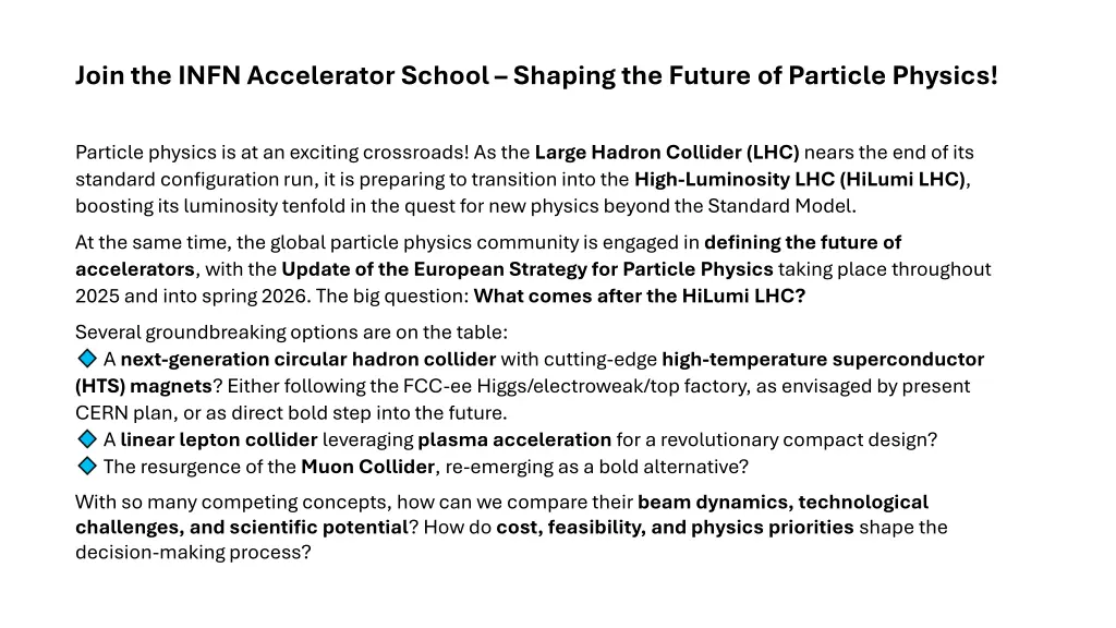 join the infn accelerator school shaping