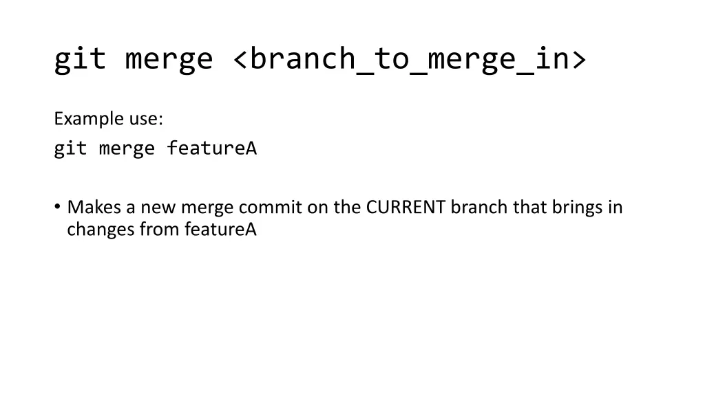 git merge branch to merge in