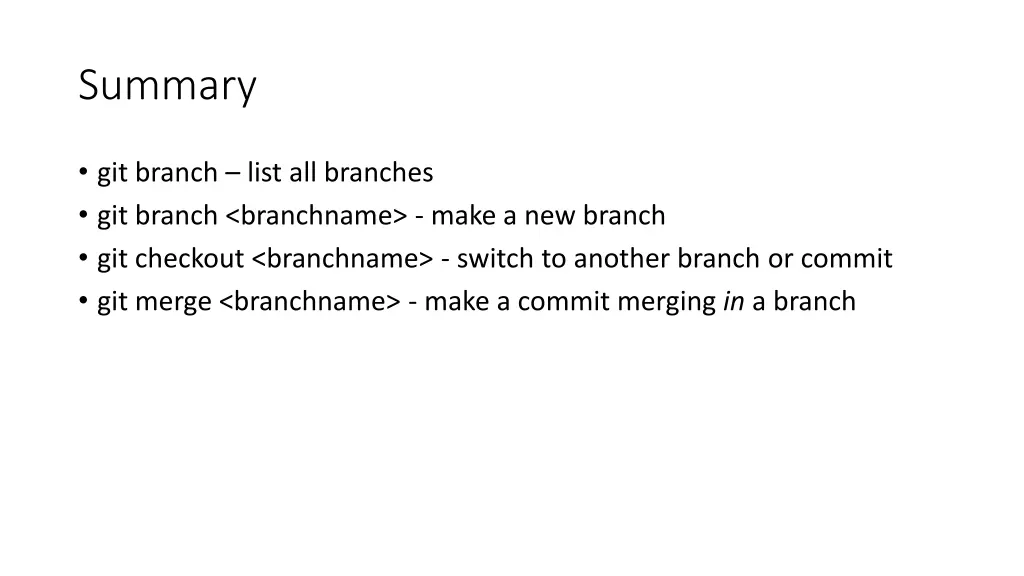 summary