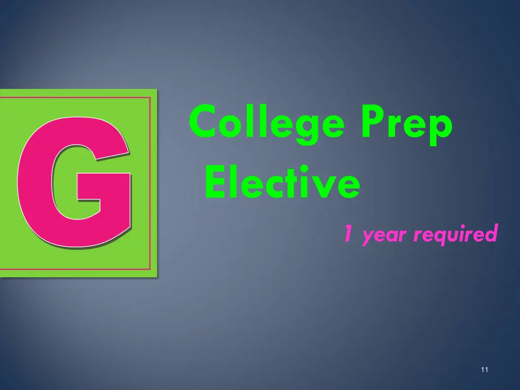 college prep elective
