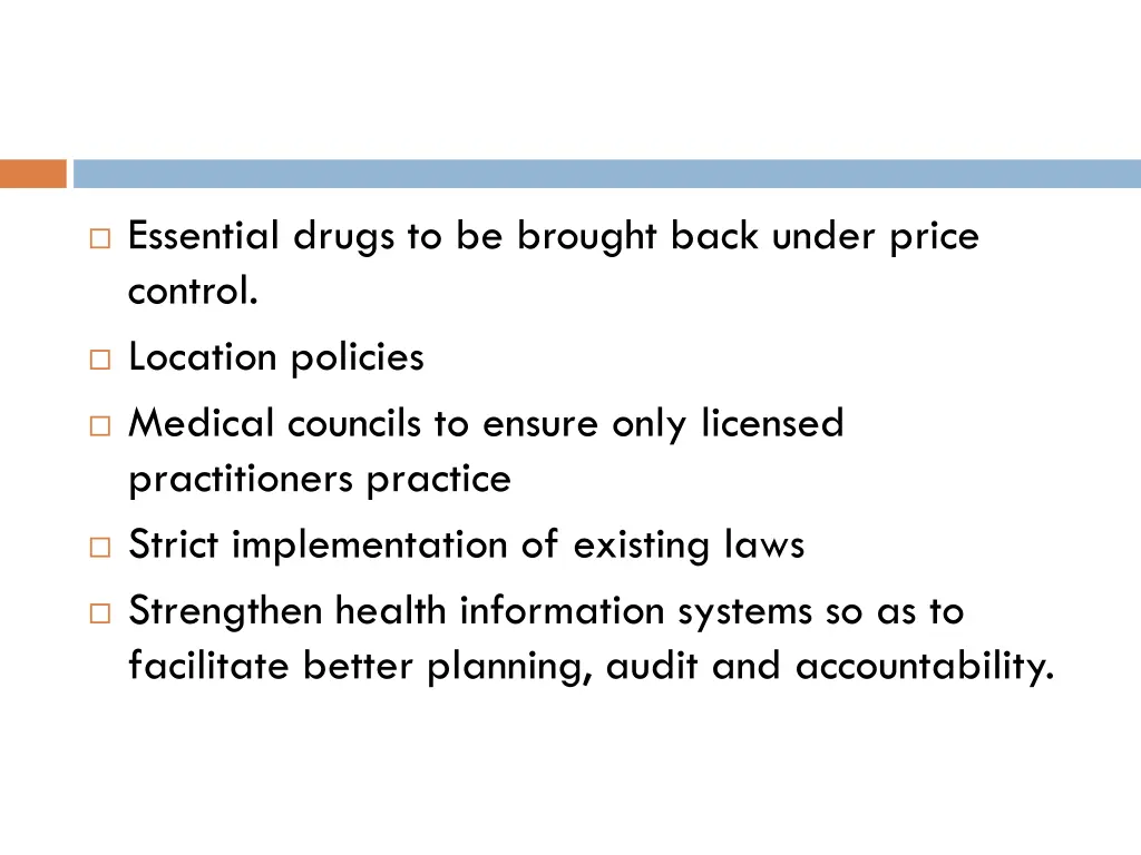 essential drugs to be brought back under price