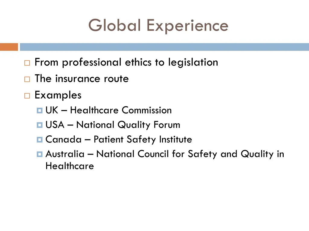 global experience