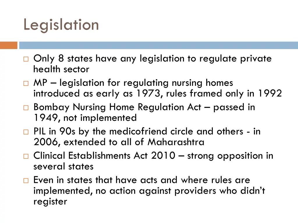 legislation