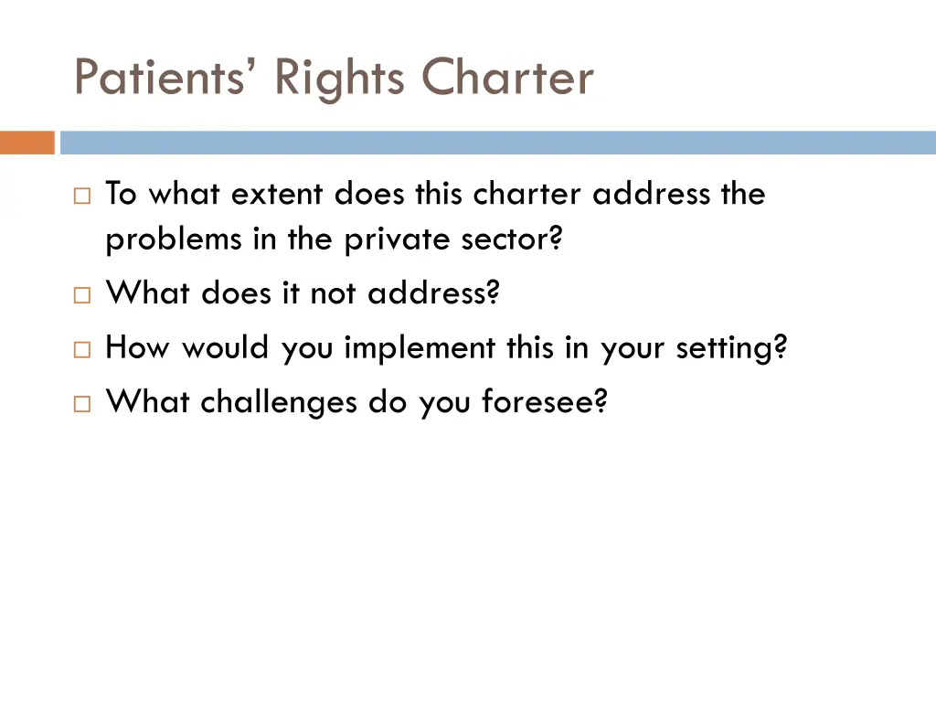 patients rights charter