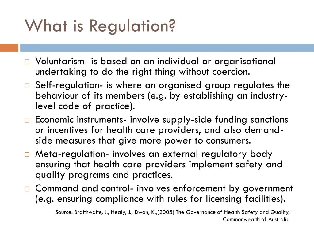 what is regulation
