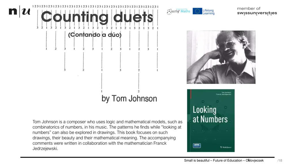 tom johnson is a composer who uses logic