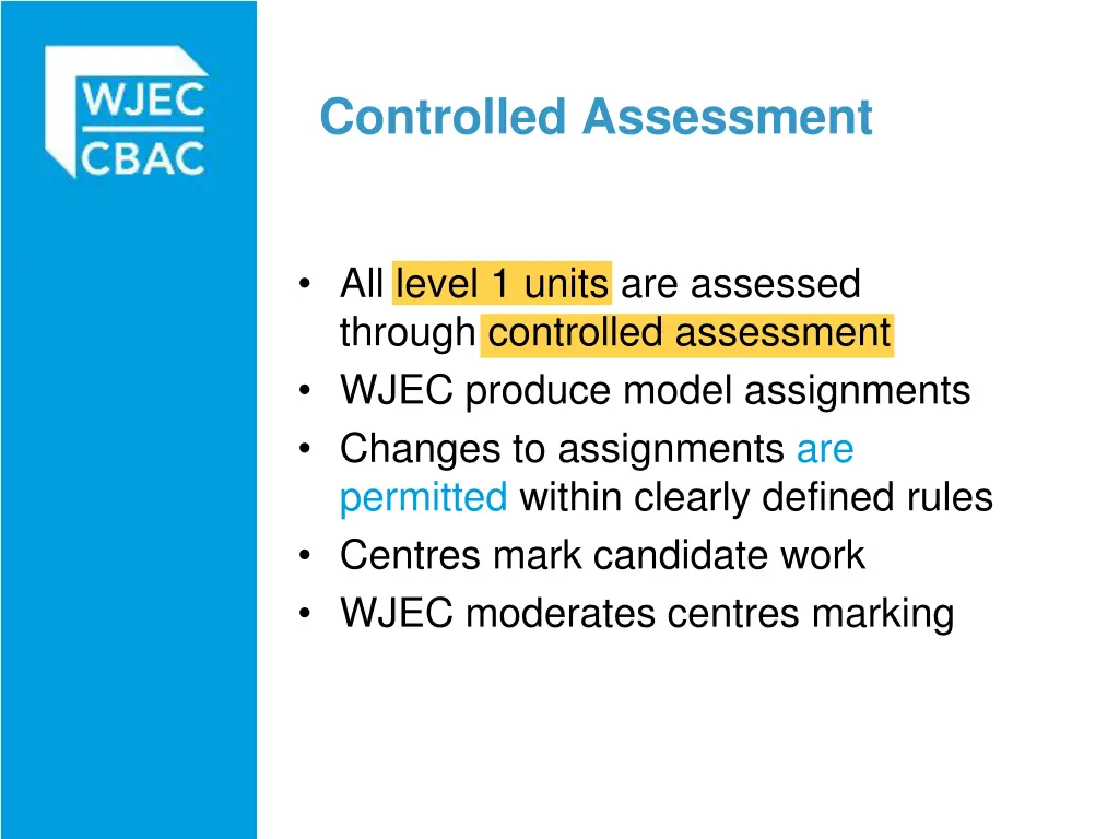 controlled assessment