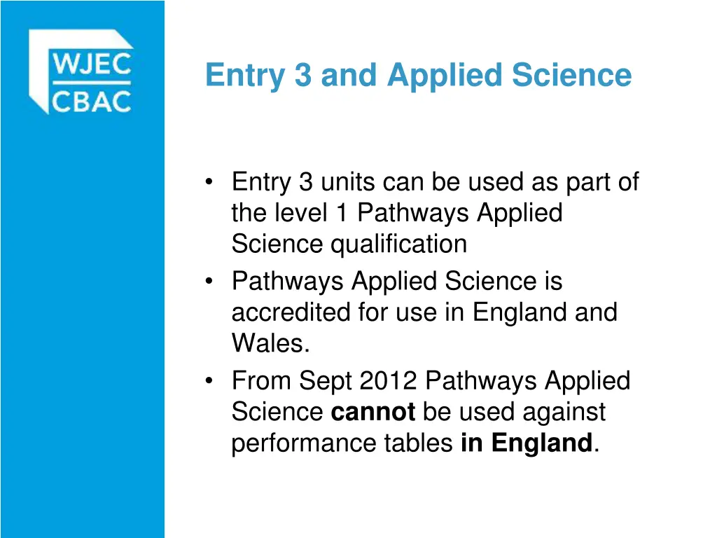 entry 3 and applied science