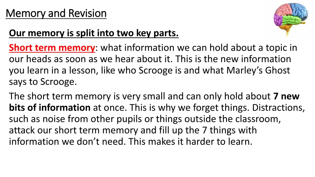 memory and revision memory and revision