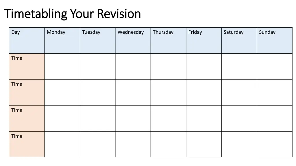 timetabling your revision timetabling your