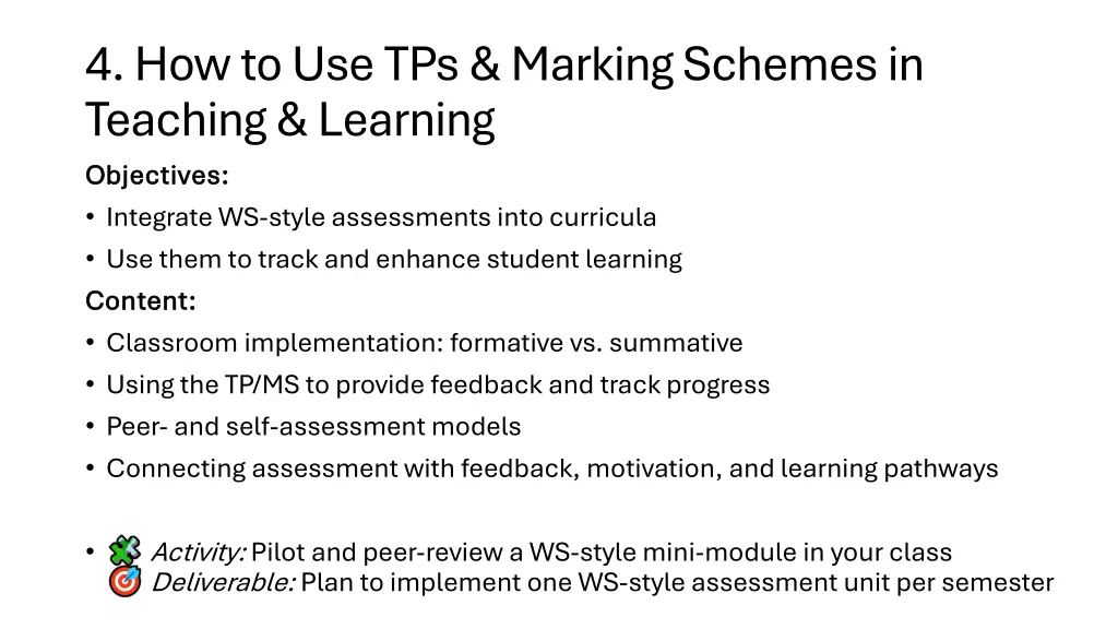 4 how to use tps marking schemes in teaching