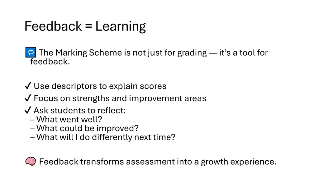 feedback learning
