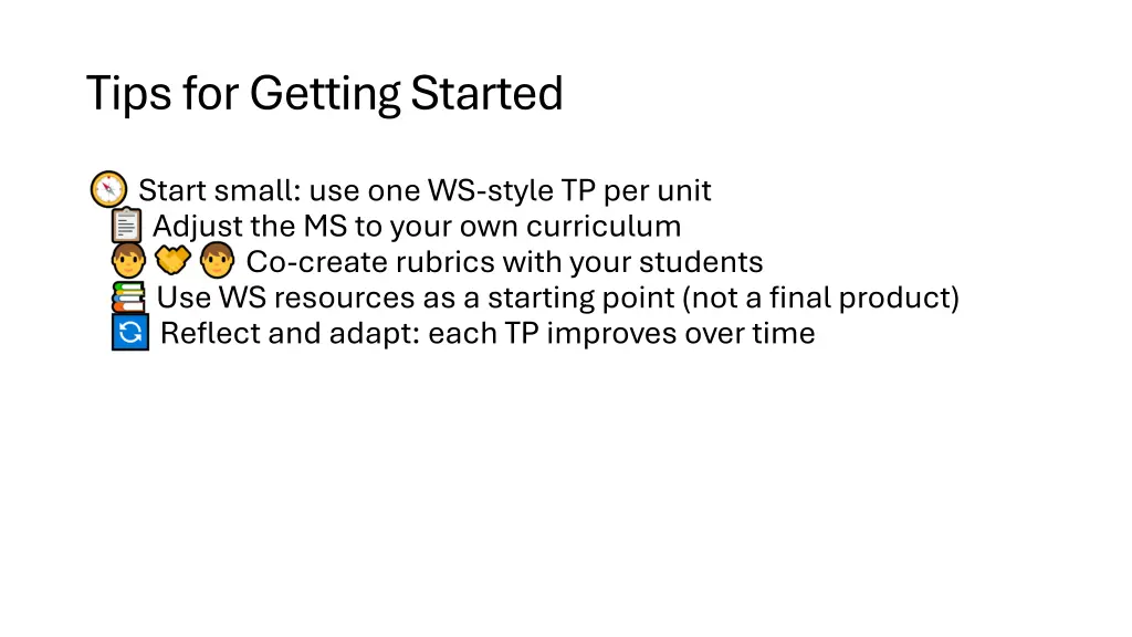tips for getting started