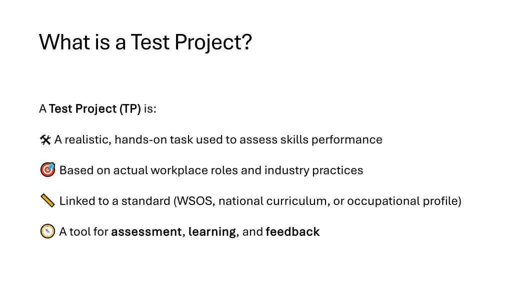 what is a test project