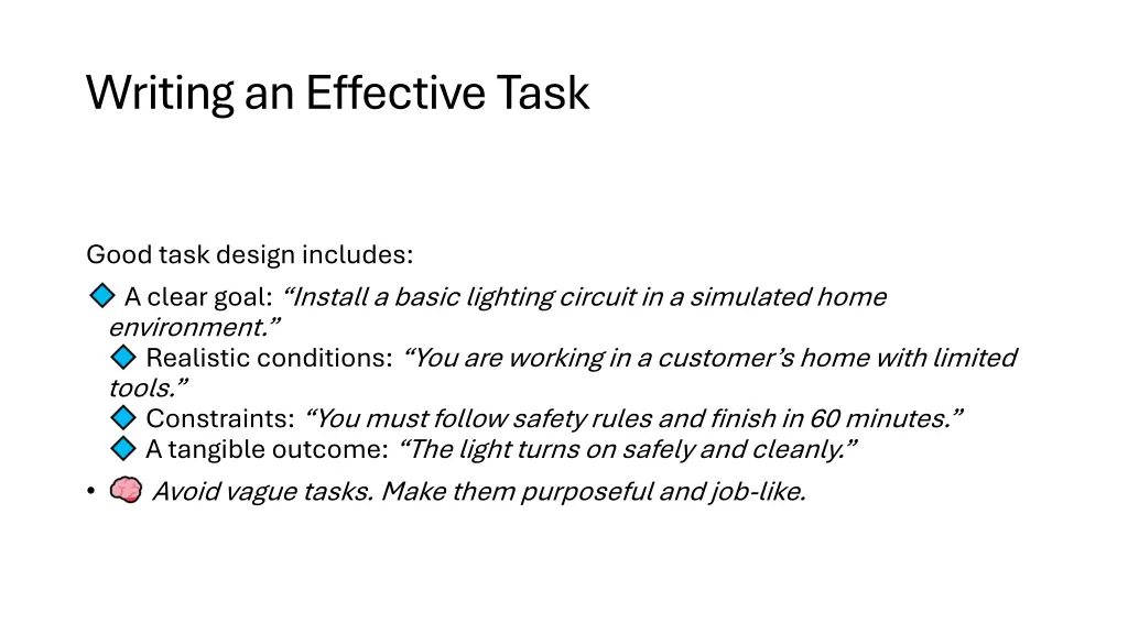 writing an effective task