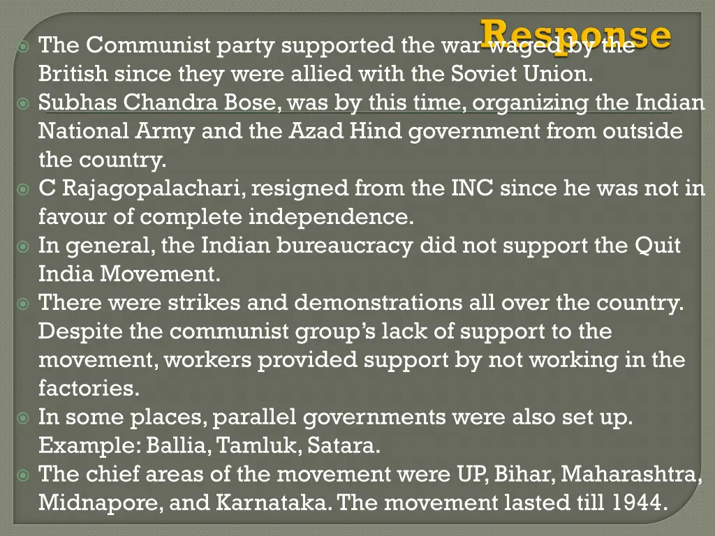 the communist party supported the war waged